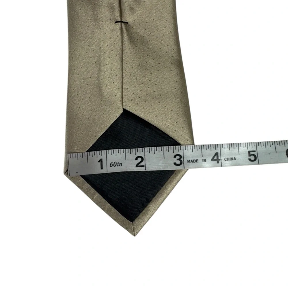 Apt 9 Mens Silk Neck Tie Quiet Luxury Old Money Career Professional Gold Formal